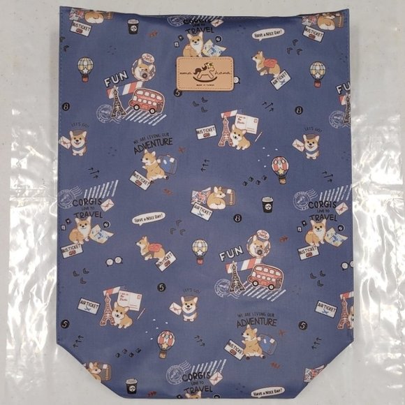 Waterproof Corgi Large Tote Shoulder Bag Travel Purse - Picture 8 of 14